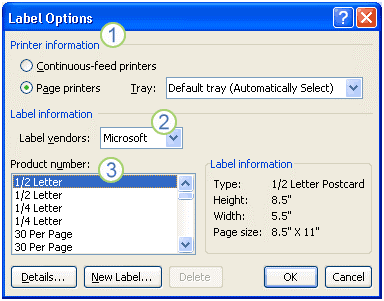 نحوه درست کردن برچسب های پستی در ورد 2003 و 2007